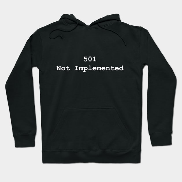 HTTP Response Status Codes 501 - Text Design for Programmers / Web Developers Hoodie by JovyDesign